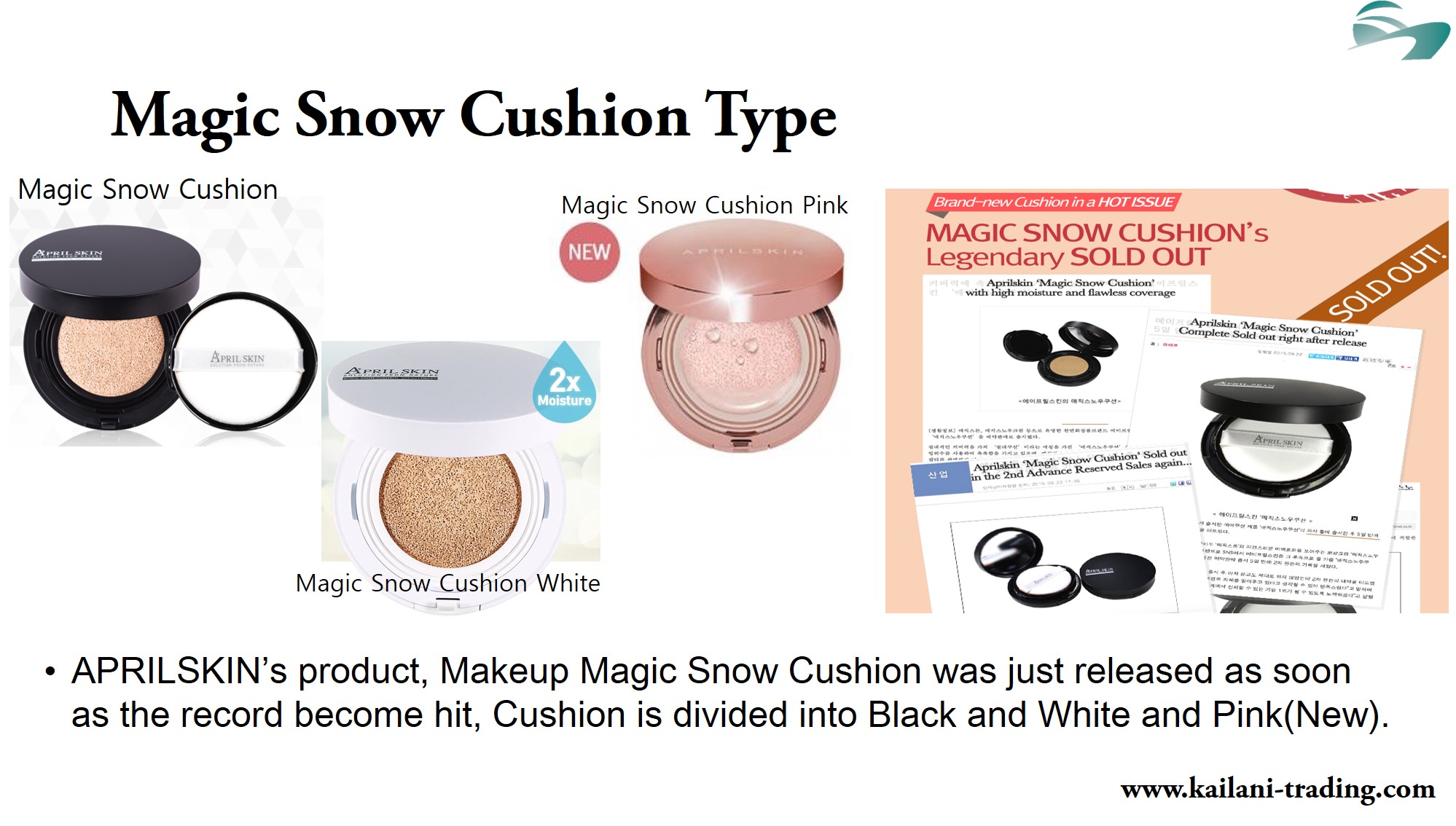 AprilSkinproduct-Magic Snow Cushion Pink,Magic Stone,compact pressed 